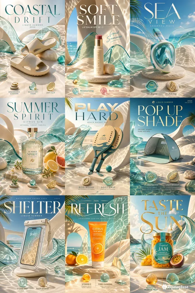 Summer Product Advertising Cards