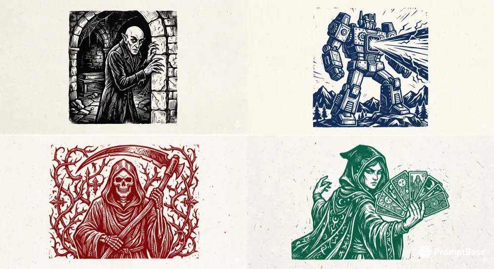 Traditional Linocut Prints