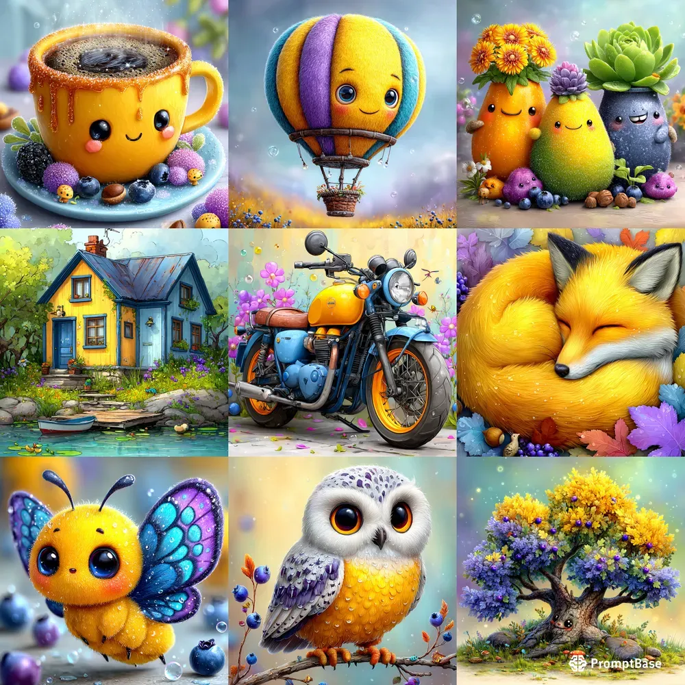 Painterly Kawaii Storybook Whimsy