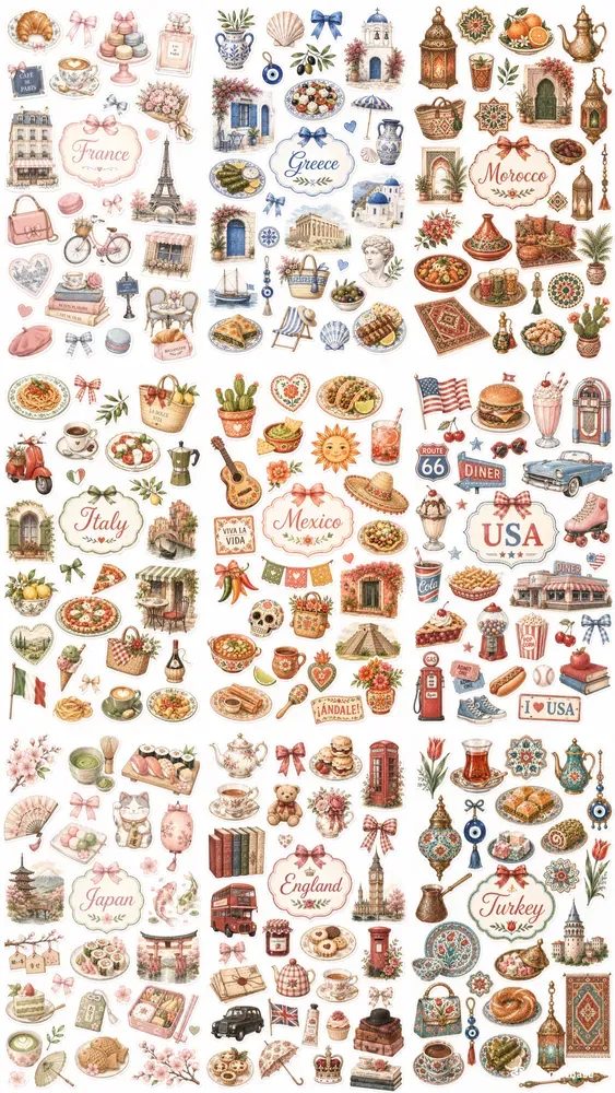 Coquette Collections Of Icons Stickers