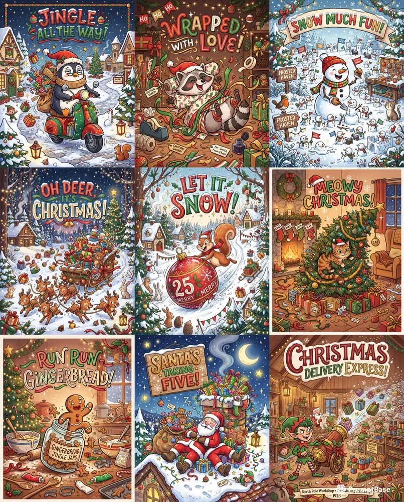 Funny Chaotic Christmas Posters