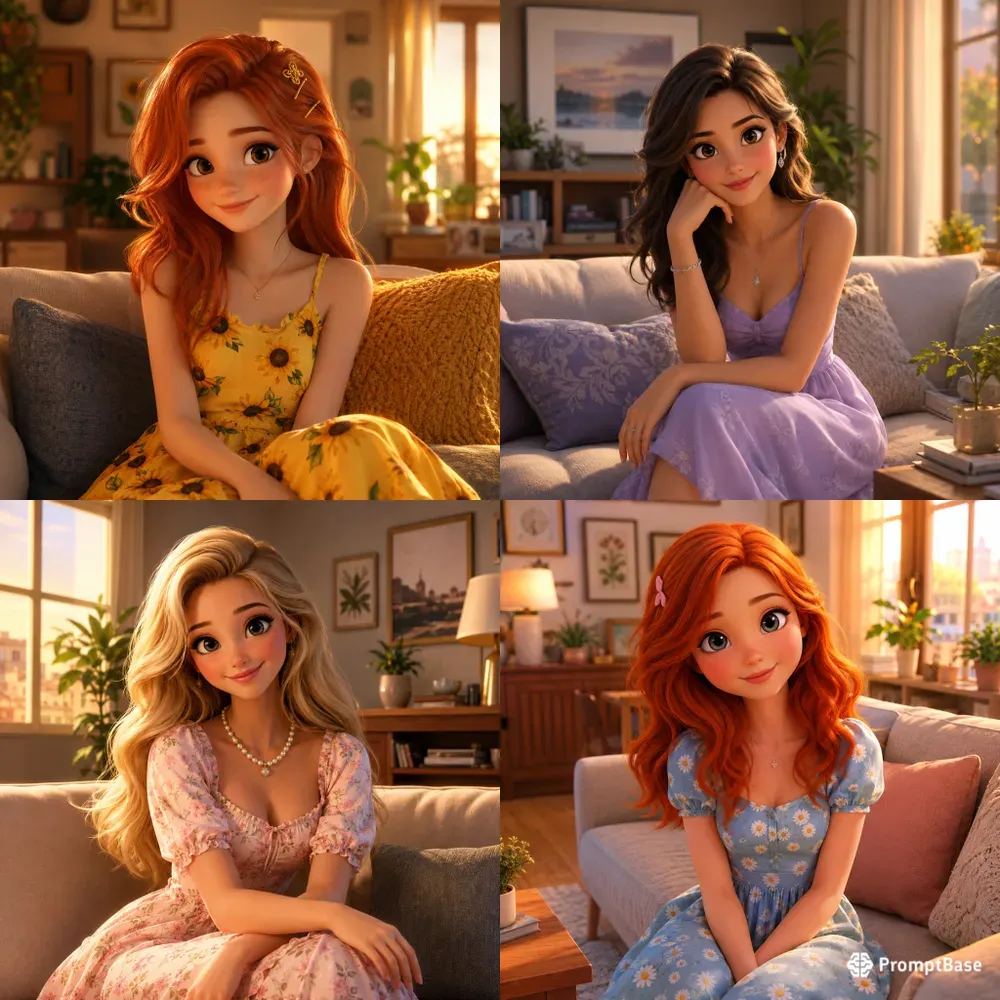 Cute 3D Animated Girl Portraits