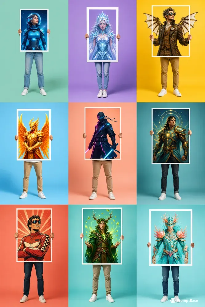 Hero Frame Illusion Posters