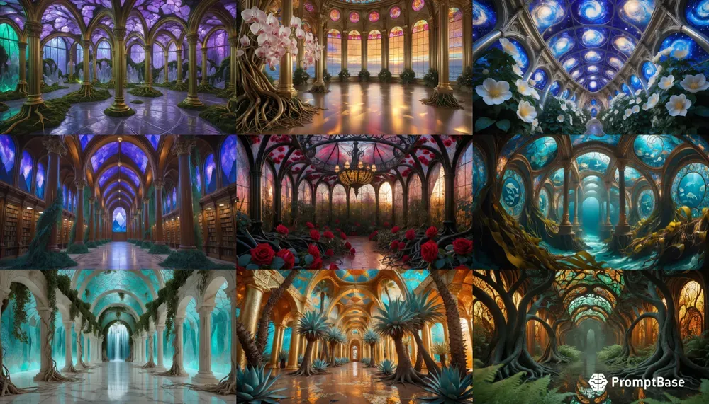 Surreal Art Nouveau Interiors