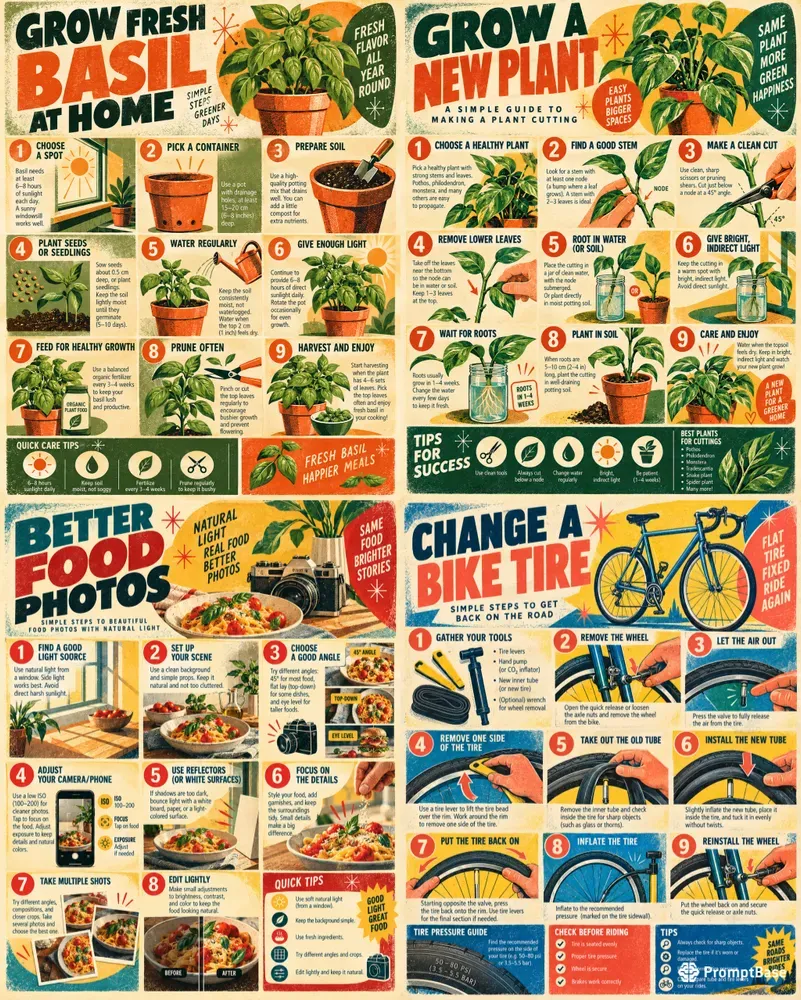 Midcentury Risograph Howto Posters