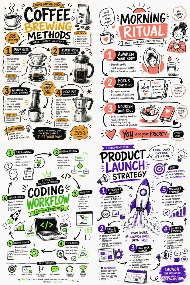 Business Process Infographic Asset Pods