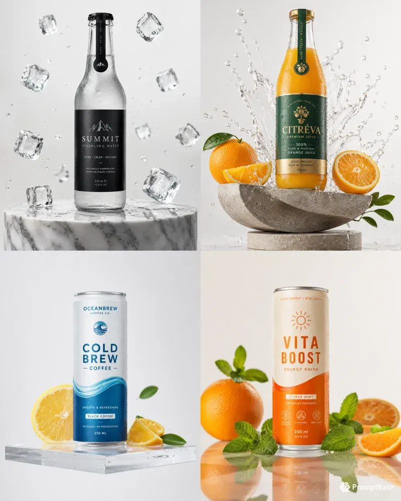 Beverage Packaging Mockup Generator