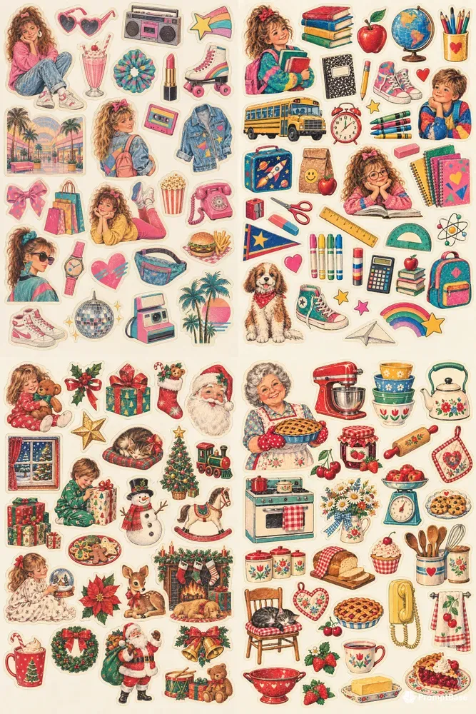 80s Vintage Sticker Collections