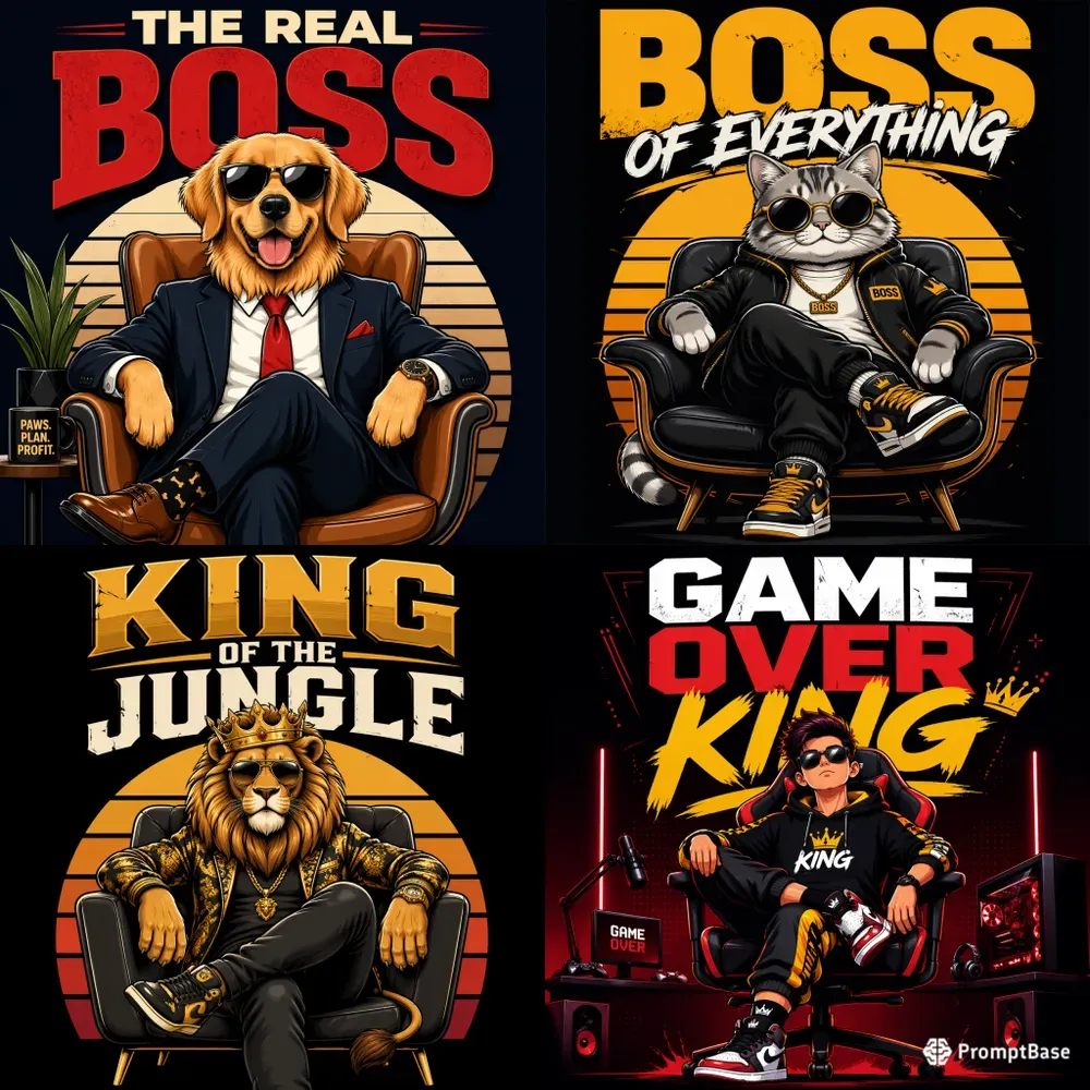 Bold Poster Boss Character Style