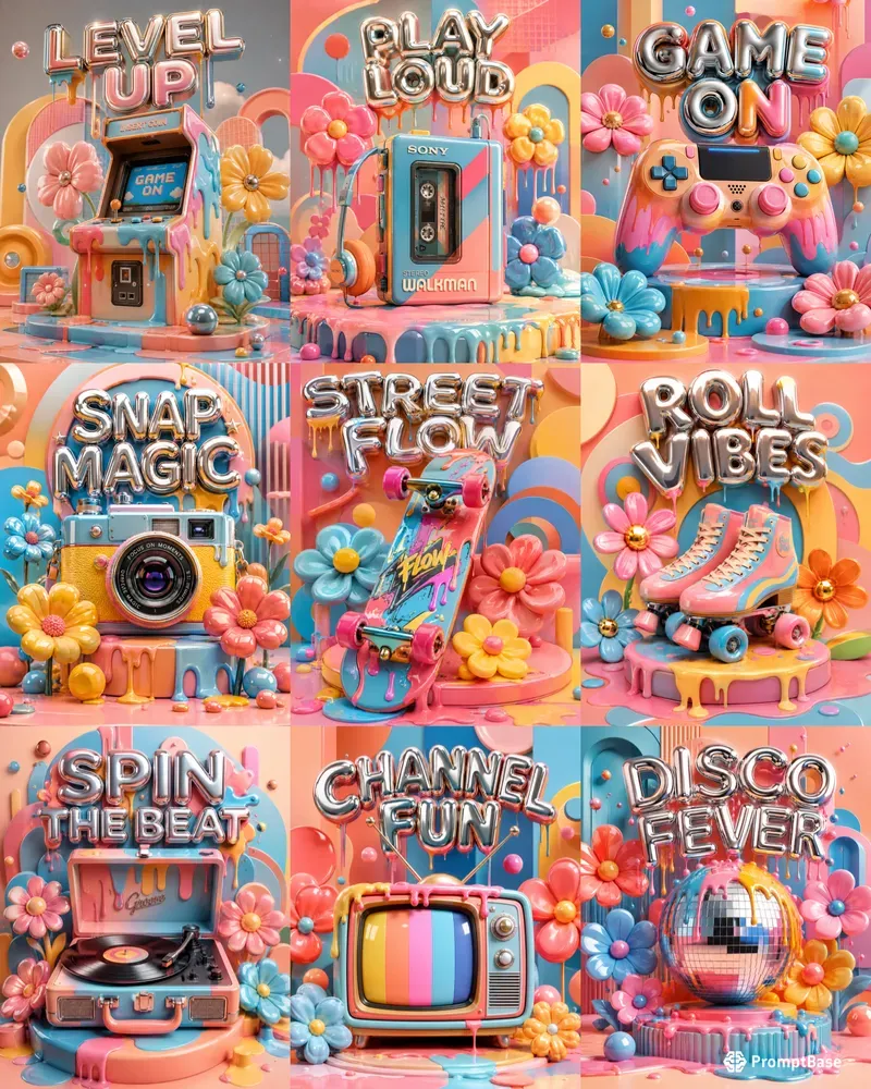 3D Candy Pop Poster Generator
