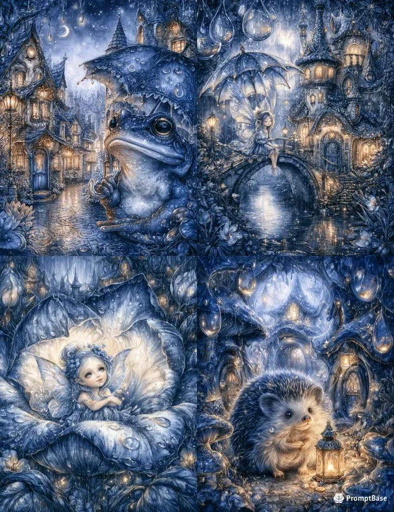 Rainy Fairy House Junk Journal Pages
