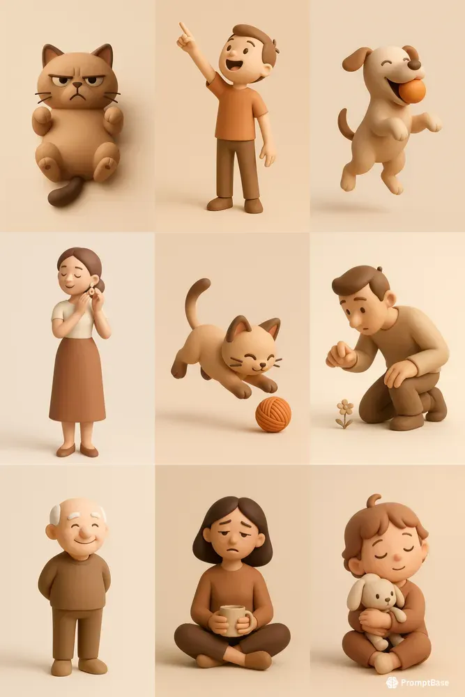 Minimalistic 3D Characters
