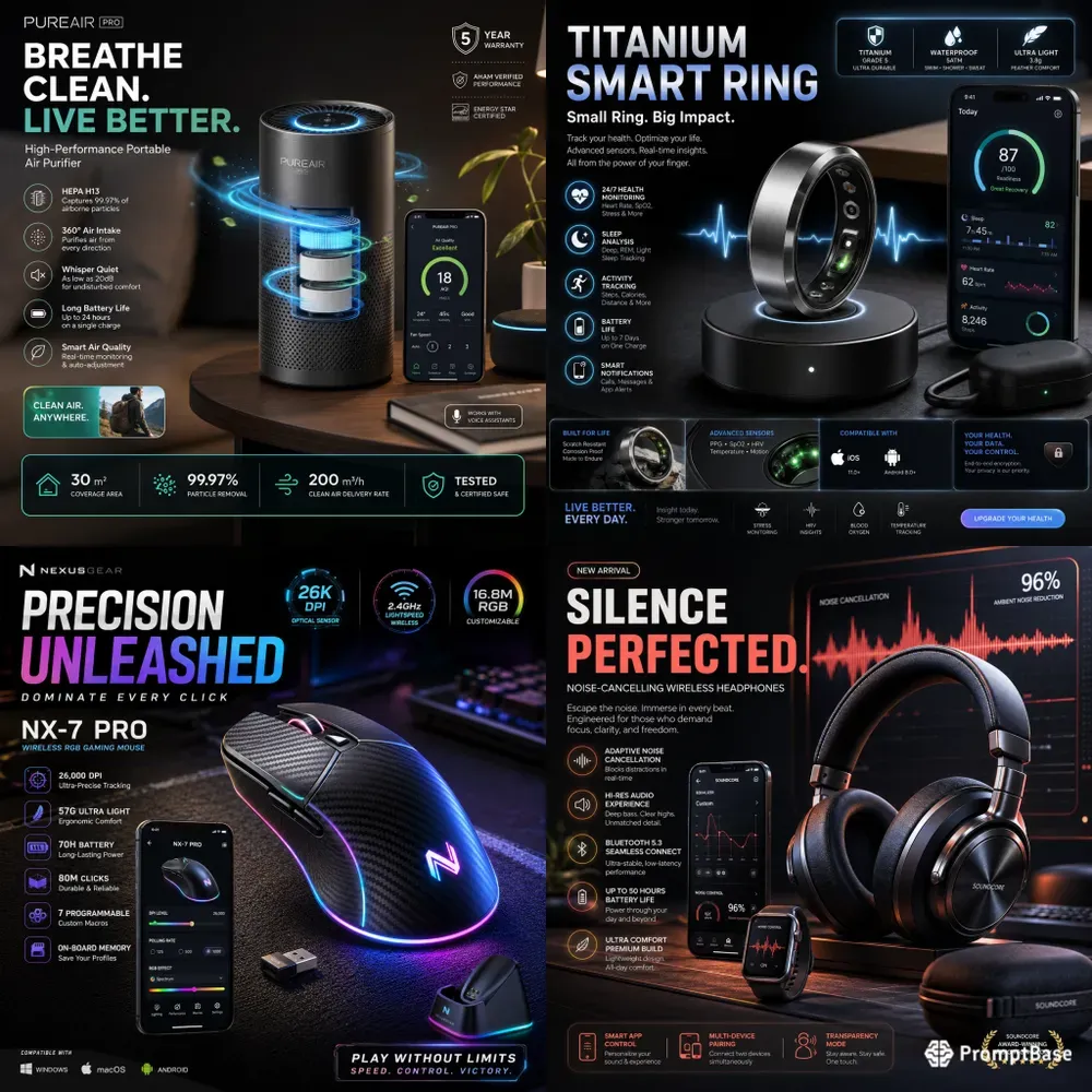 Smart Tech Infographic Posters