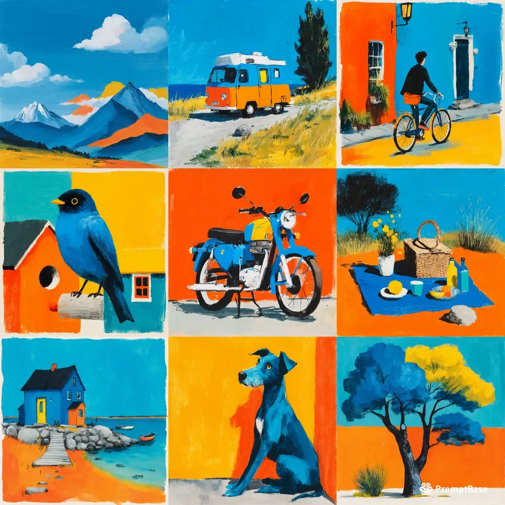 Gouache Bold Flat Storybook Art