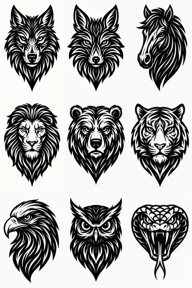Tribal Animal Tattoo Designs