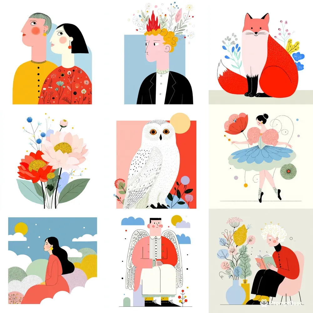Playful Nordic Folk Illustration Style