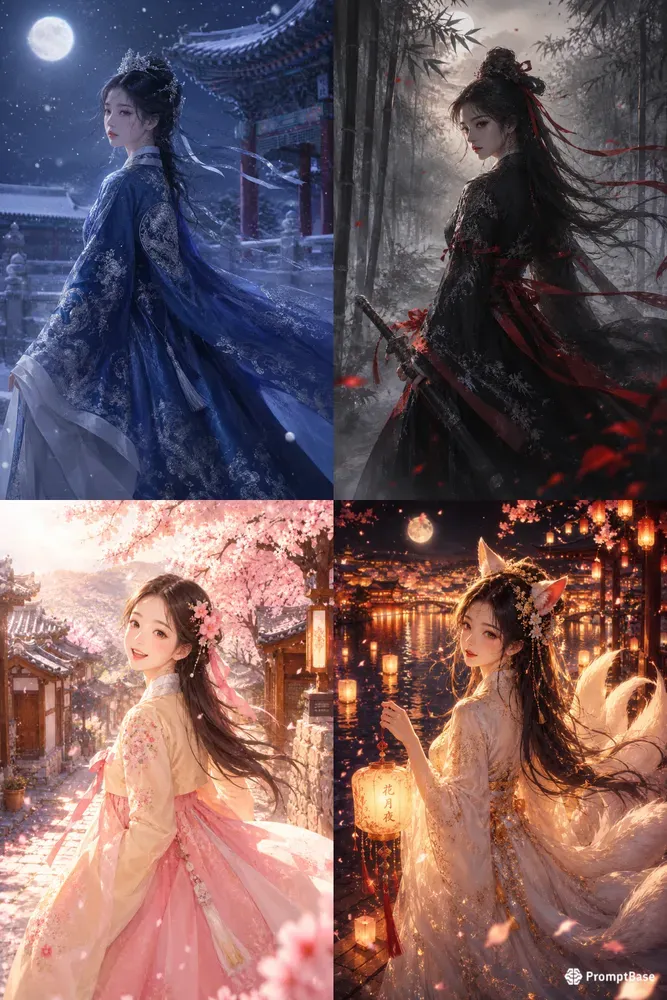 Hanbok Girl Illustration Generator