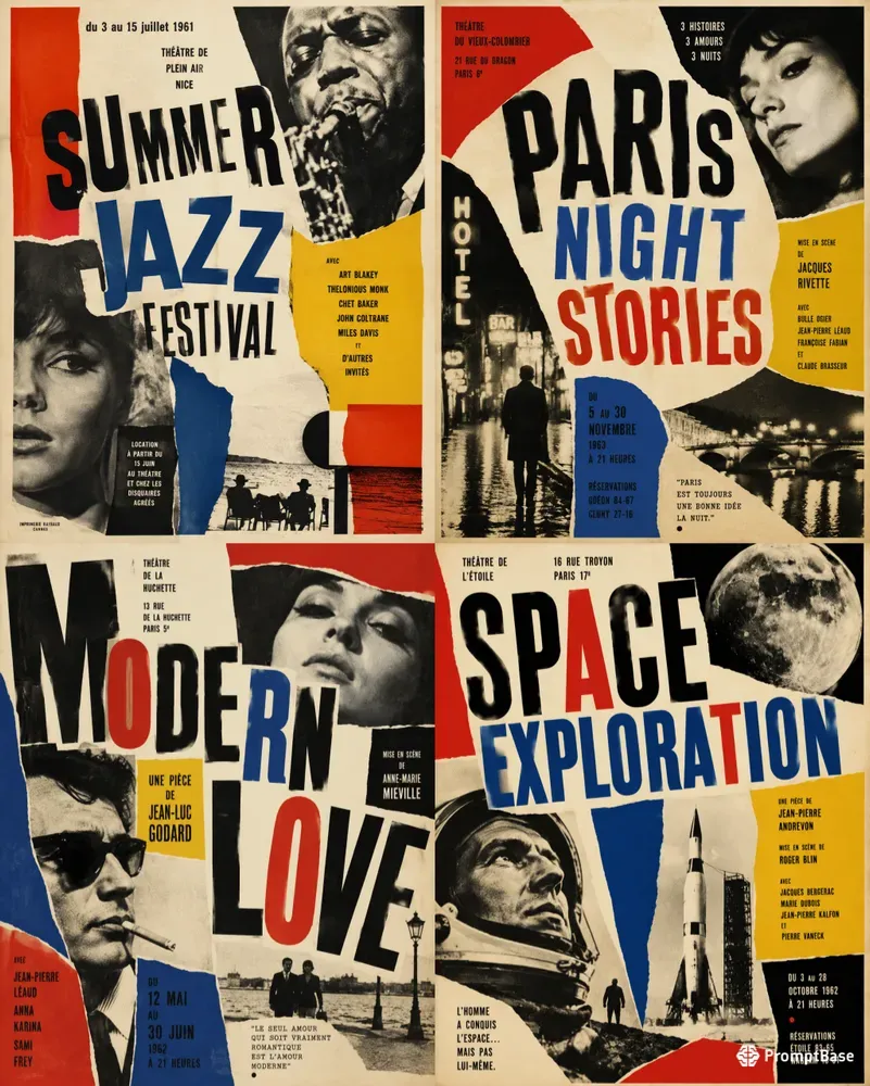 French New Wave Theater Posters