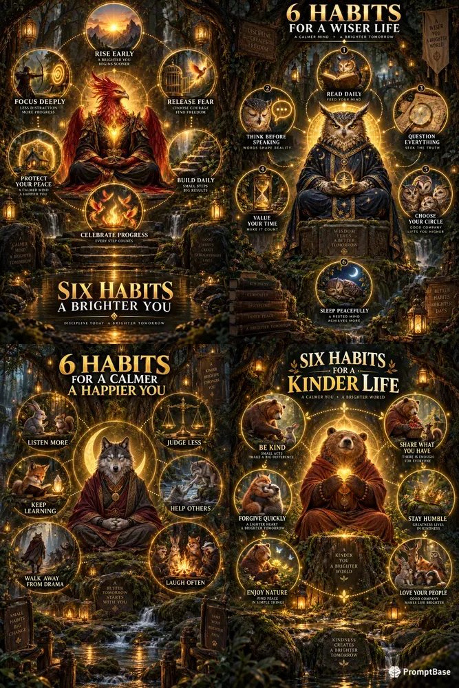 Six Habits Wisdom Posters