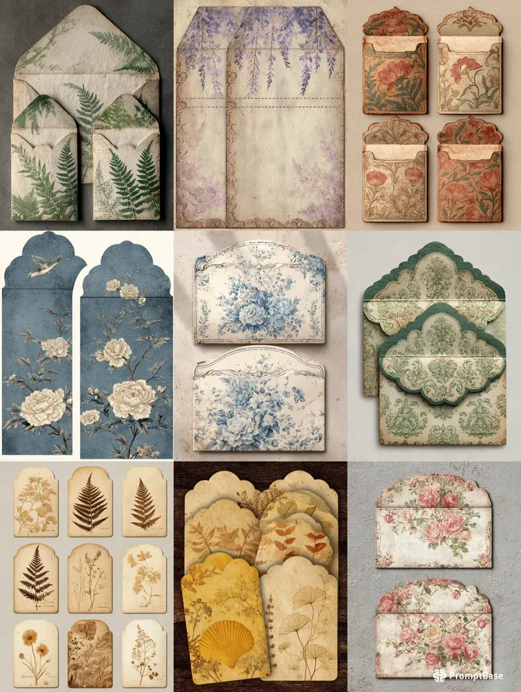 Vintage Junk Journal Pocket Envelopes