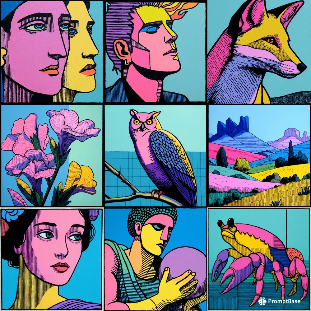 Neon Comic Pop Art
