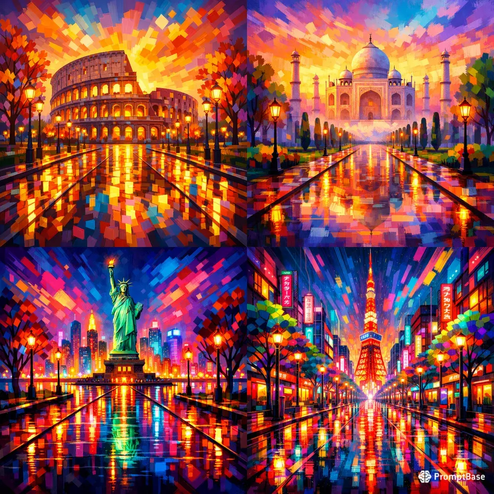 Vivid Landmark Wall Art