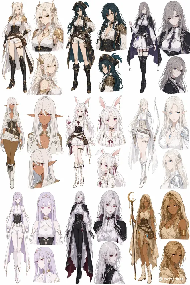 Anime Character Reference Sheets