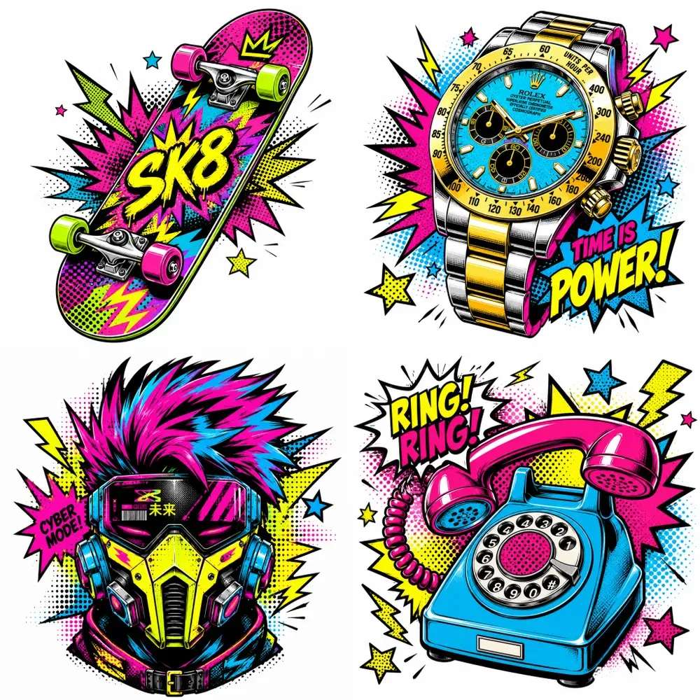 Pop Art White Canvas Designs
