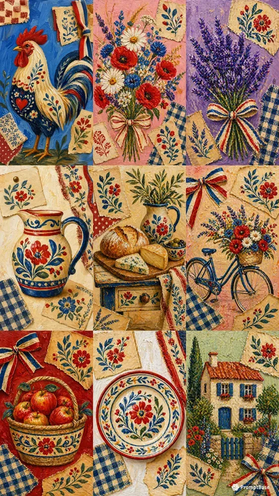 Acrylic French Folk Art Junk Journals