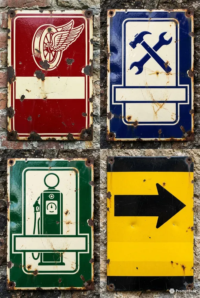 Vintage Enamel Sign Studios