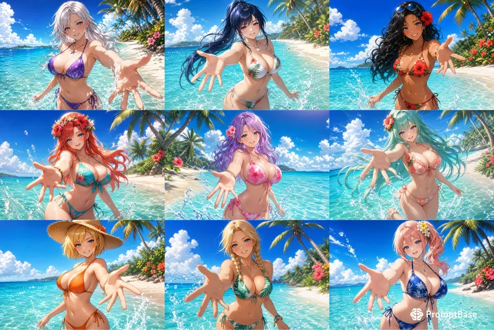 Anime Tropical Beach Glamours