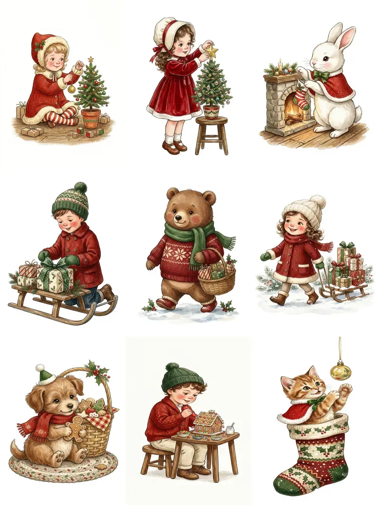 Vintage Christmas Cliparts
