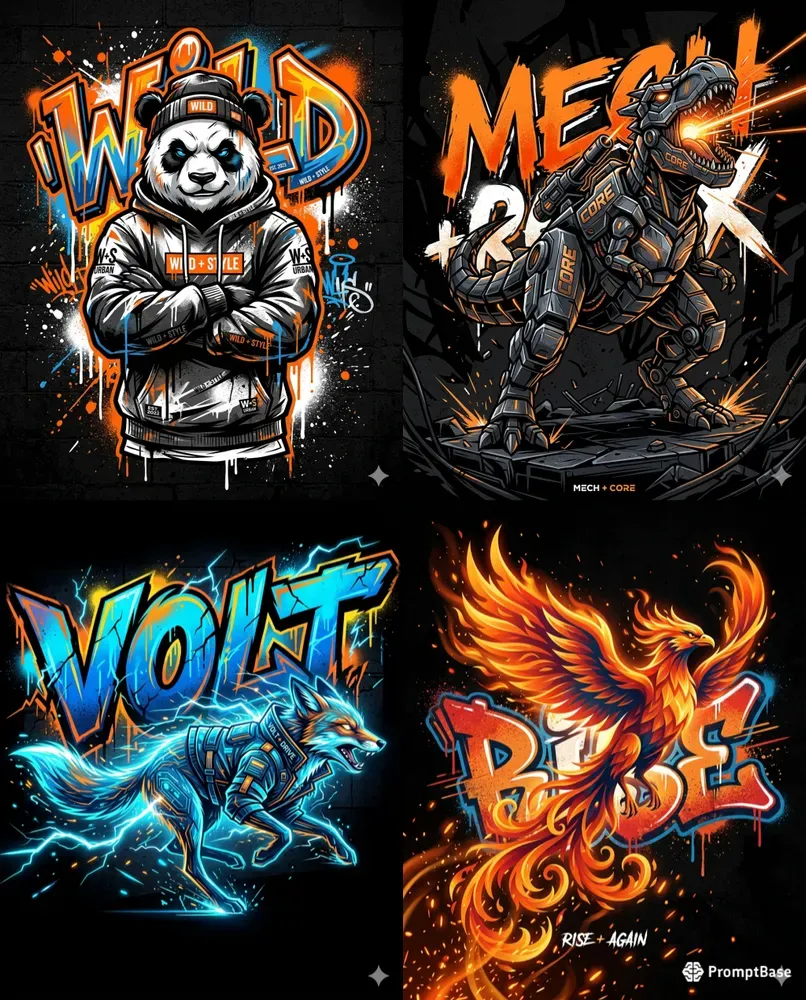 Urban Streetwear Mascot Tees