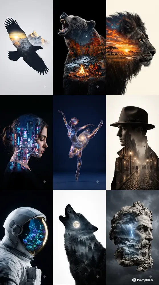 Cinematic Double Exposure Portraits