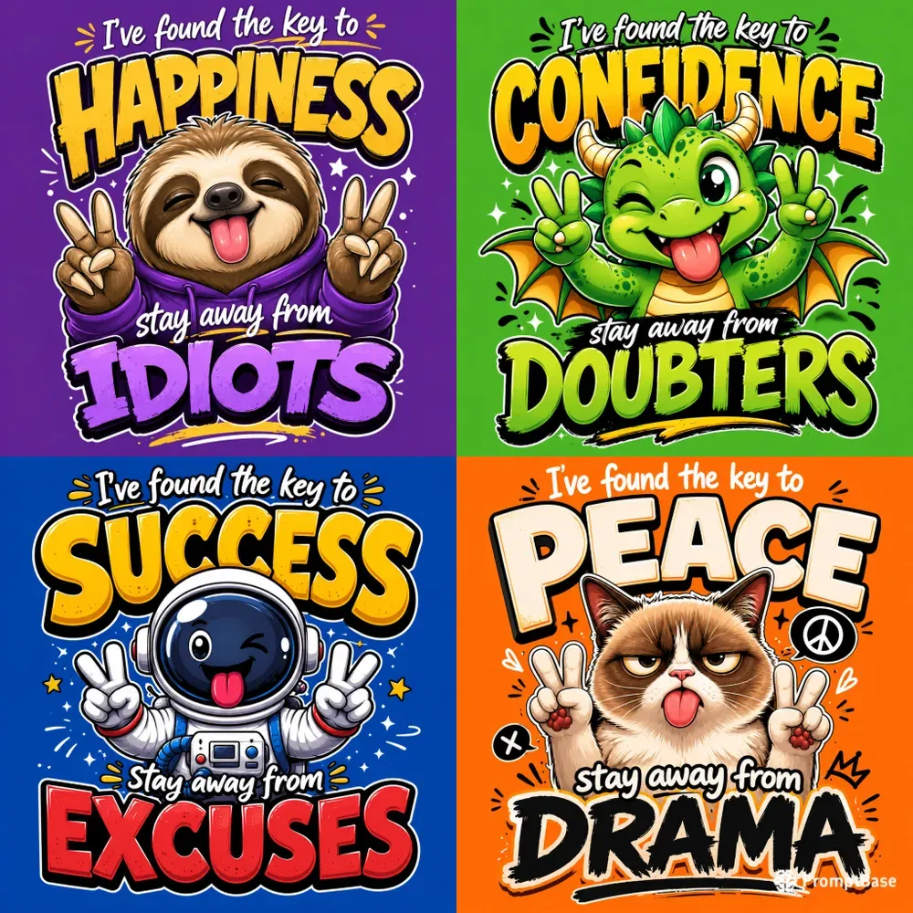 Funny Character Quote Design Packs