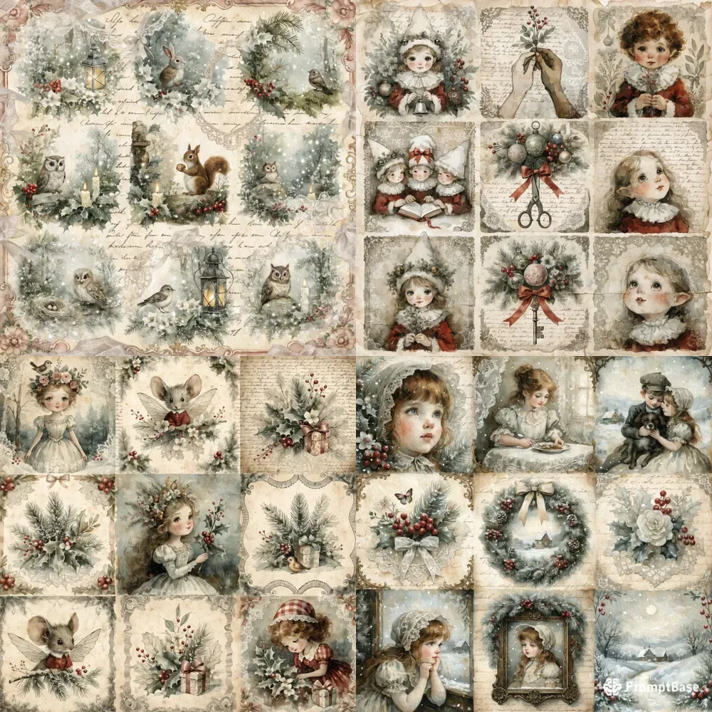 Vintage Whimsical Christmas Storybooks
