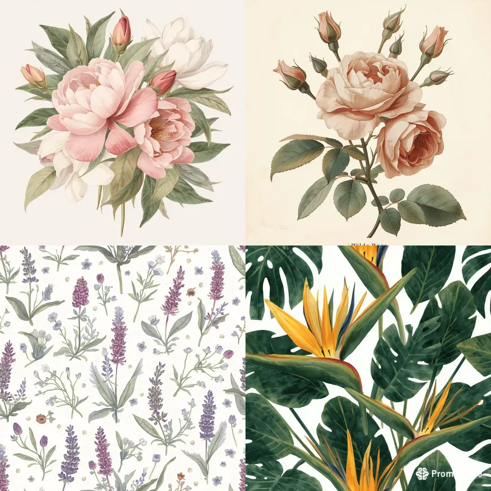 Botanical Floral Art Prints On Demand