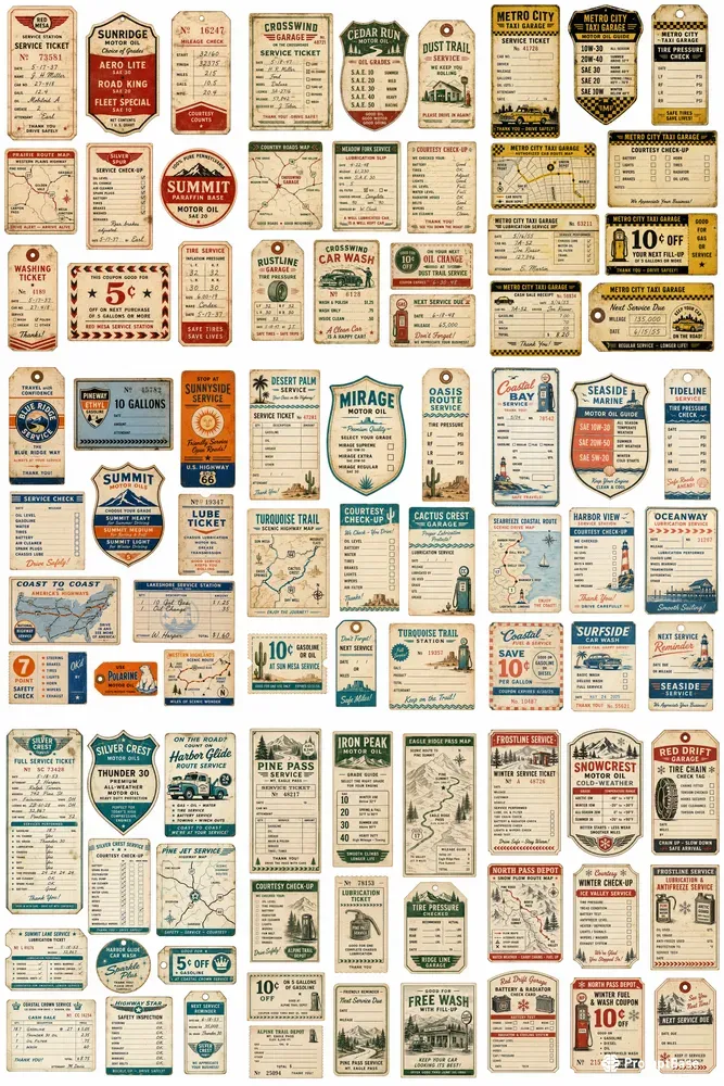 Filling Station Vintage Ephemera