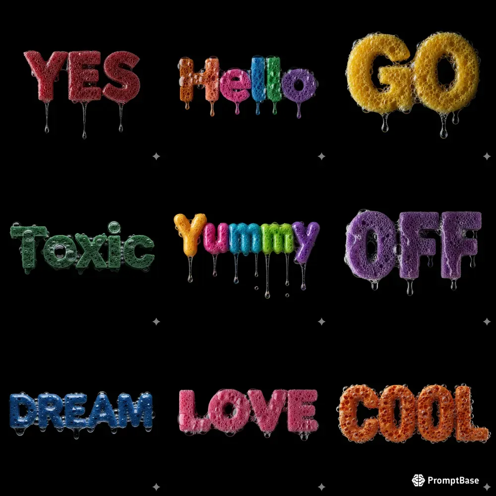 3D Foam Bubble Text Logo Generators