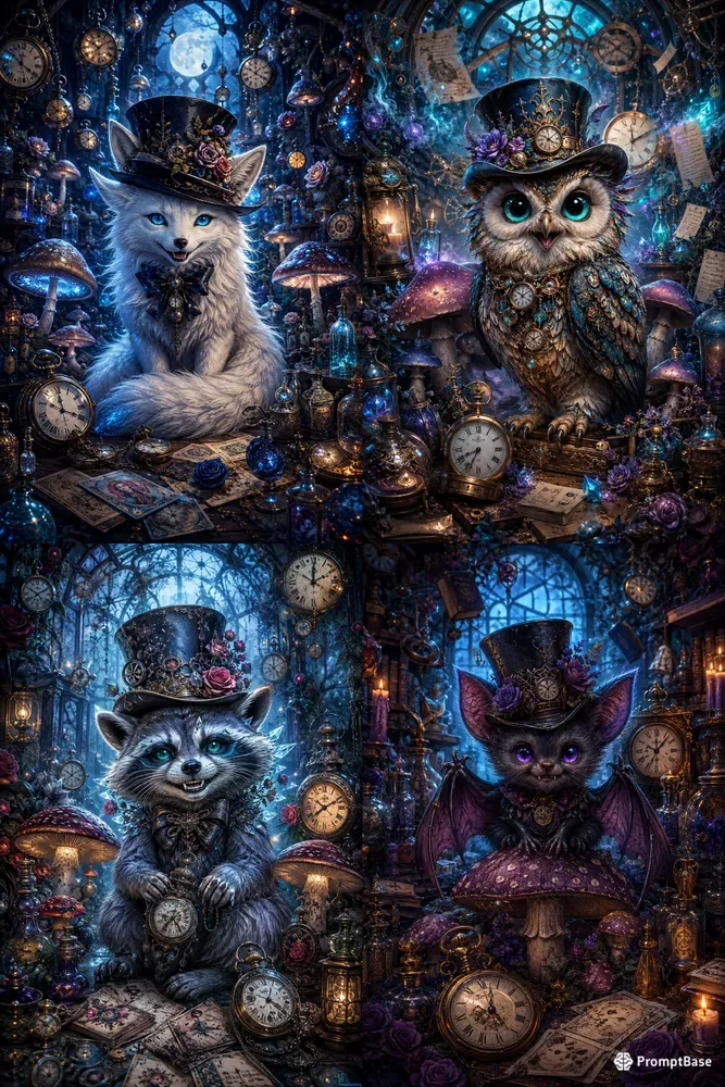 Whimsical Gothic Wonderland Creatures