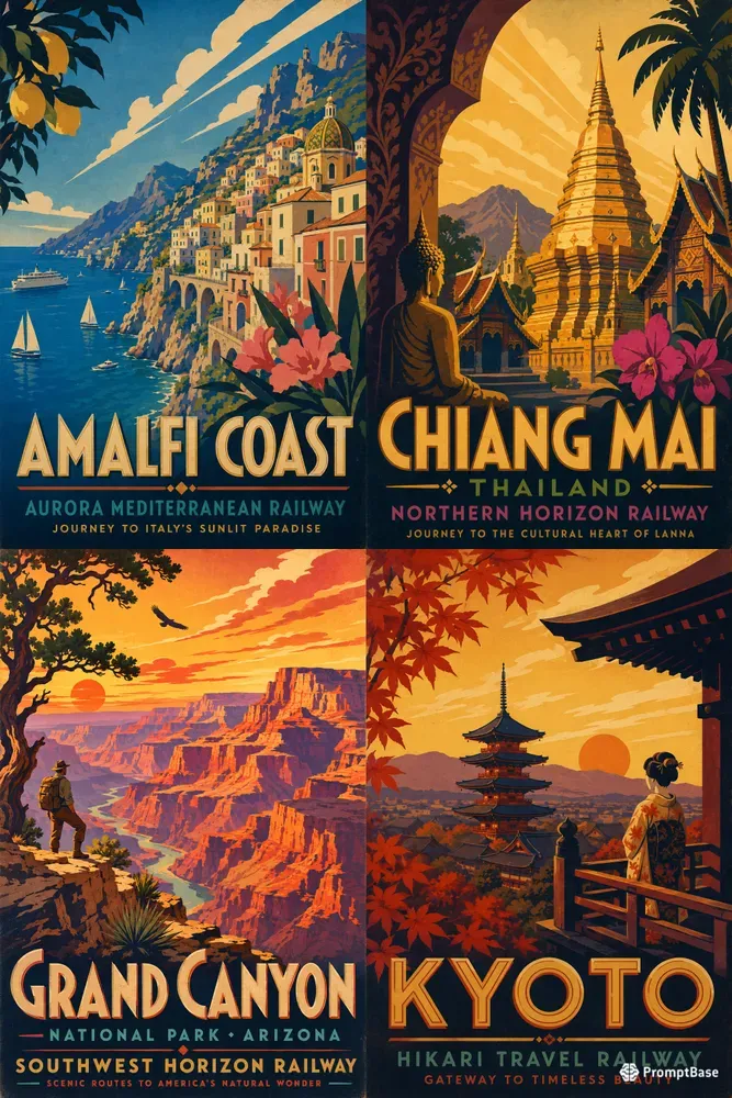 Vintage Travel Poster Generator
