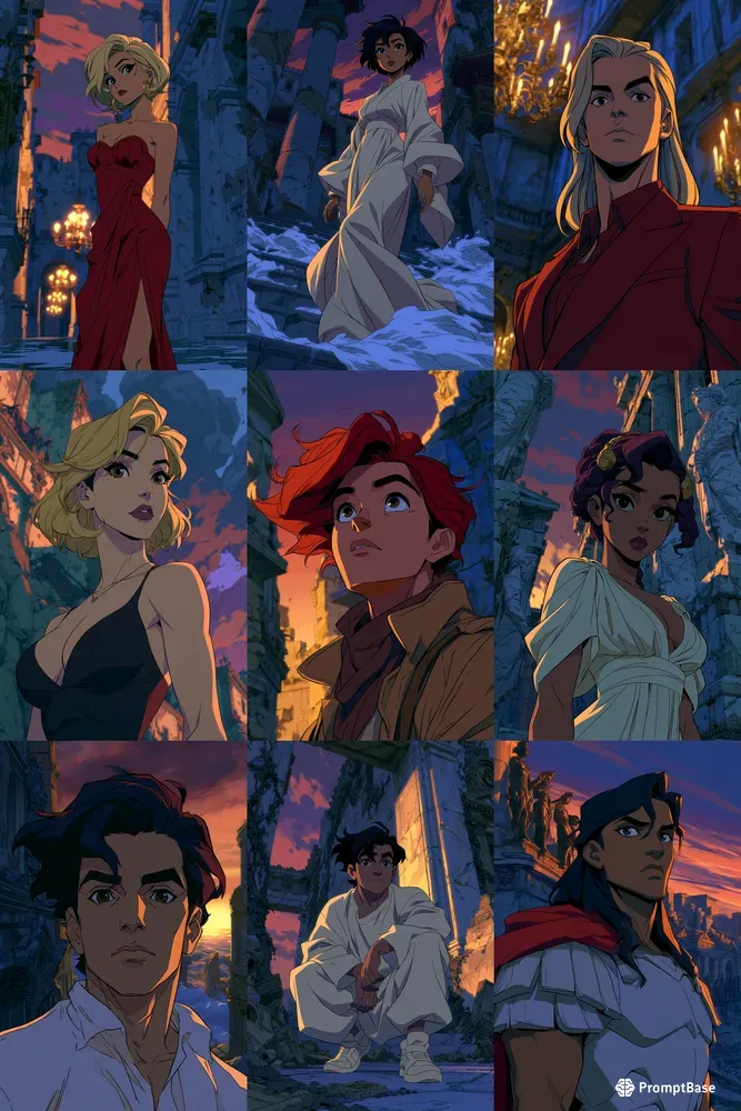 Cinematic Celshaded Adventure Portraits
