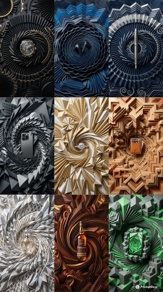 Fractal Origami Vortex Stages