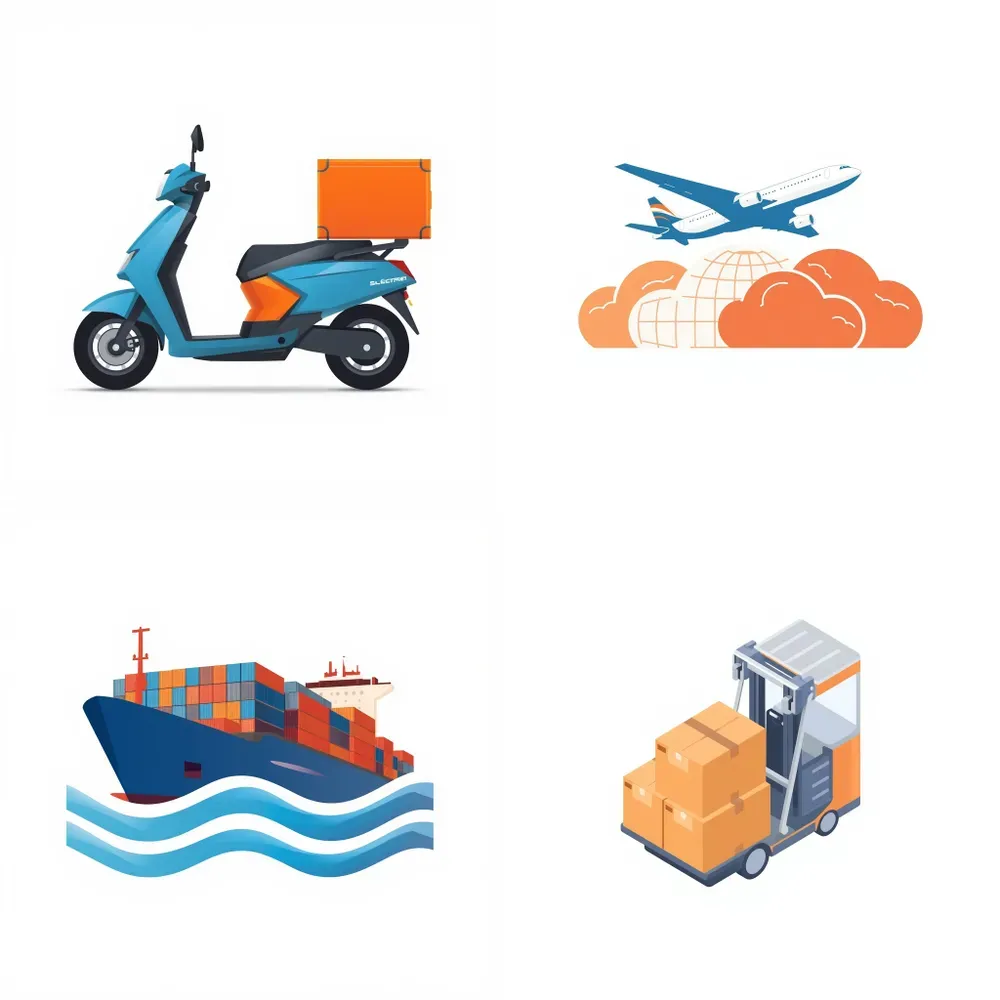 2D Logistics Delivery Flat Vector Art