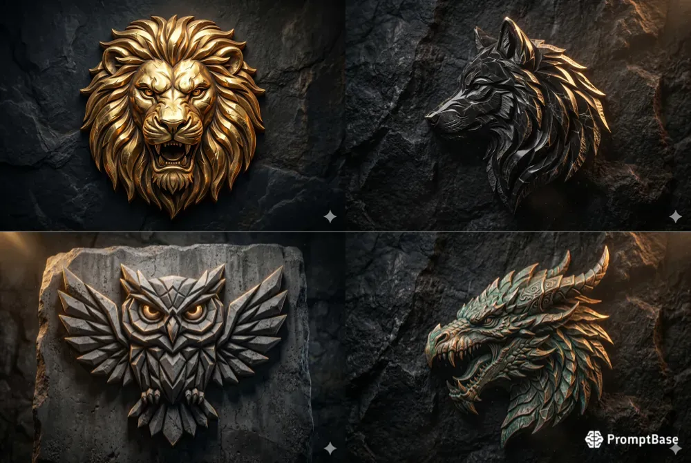Chiseled 3D Premium Logo Generator