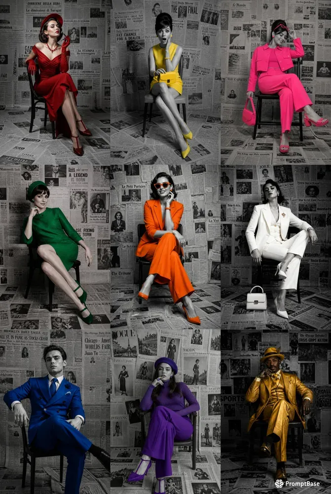 Selective Color Editorial Portraits