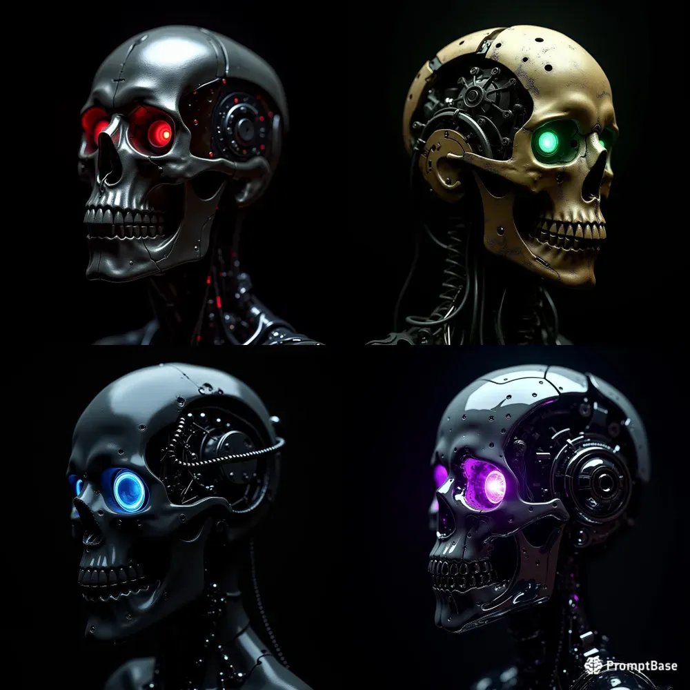 Biomechanical Scifi Skulls