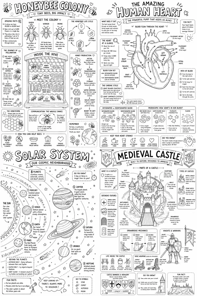 Printable Educational Activity Sheet Pods