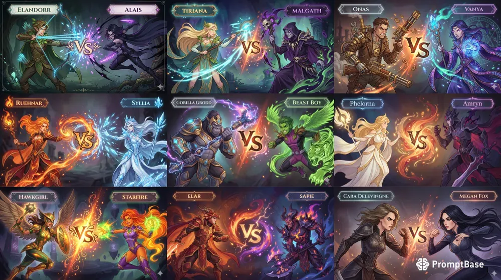 2D Fantasy Vs Poster Afk Style