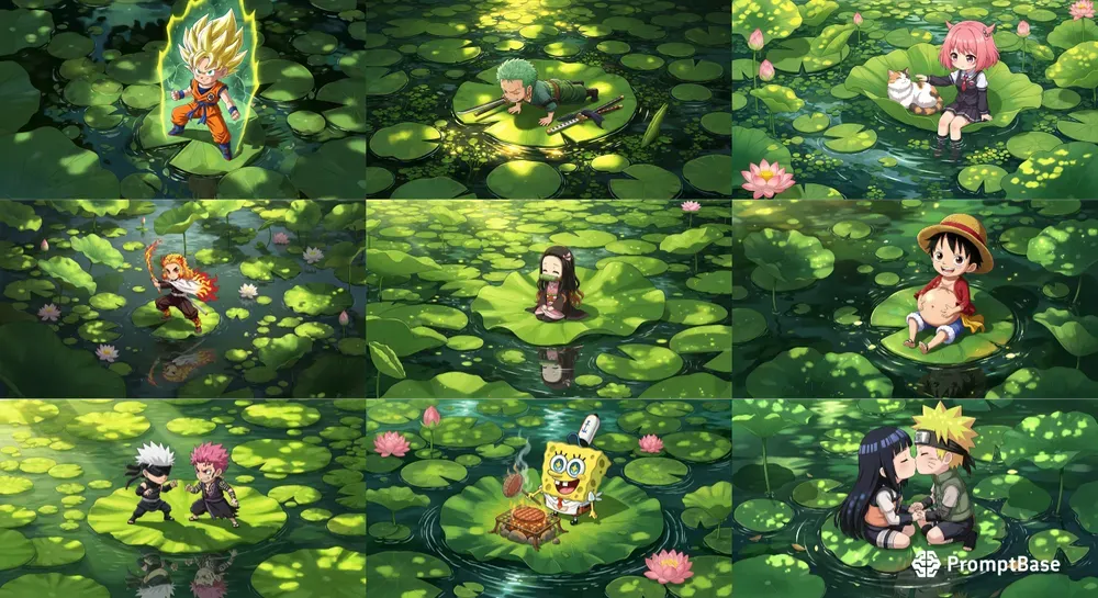 Chibi Serenity On Lotus Ponds